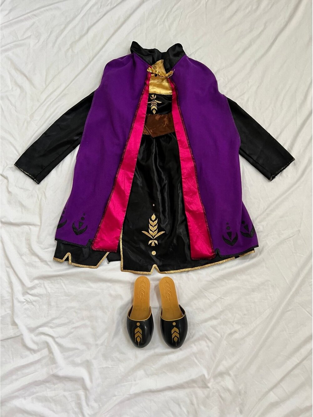 Disney size 4-6 Frozen 2 Anna dress/cape costume with shoes
